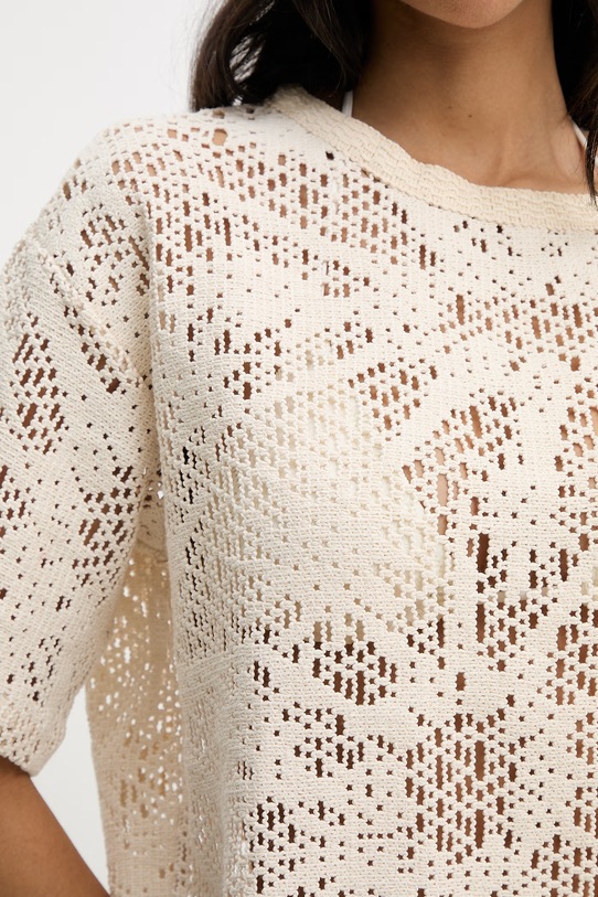 OAS sukienka plażowa damska beżowy 602008.3260