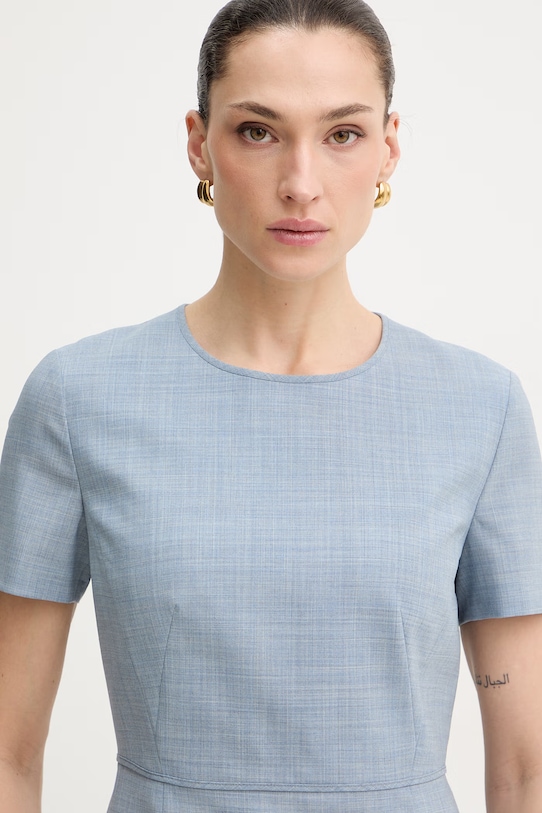 BOSS vestito in lana Dunera blu 50555451