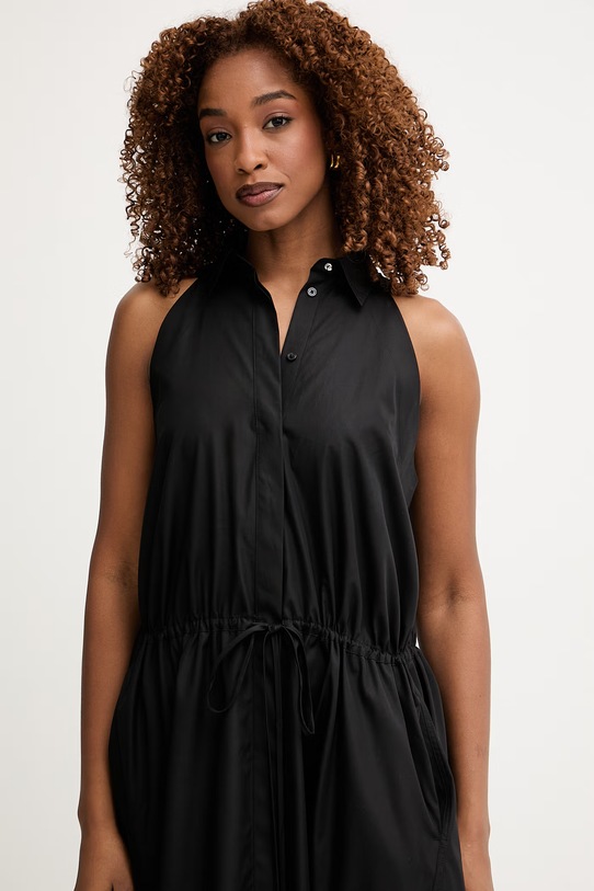 BOSS haljina od pamuka Dimica crna 50558472