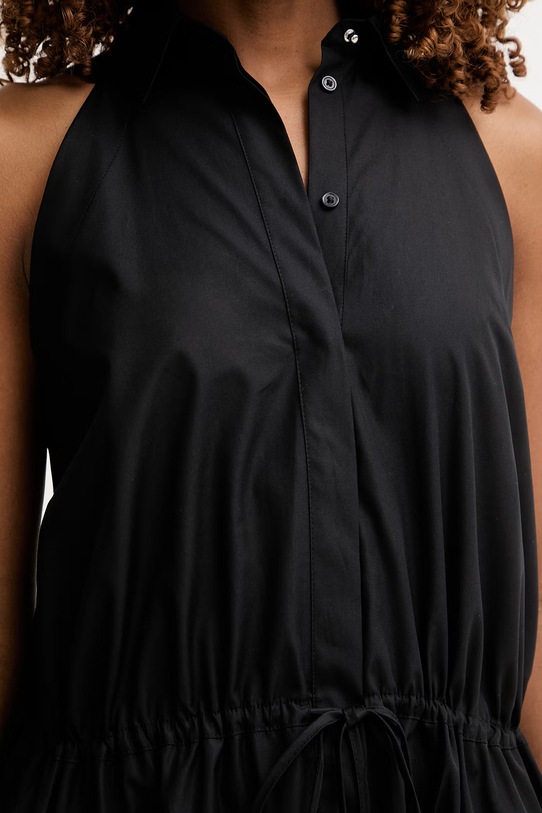 BOSS haljina od pamuka Dimica 50558472 crna