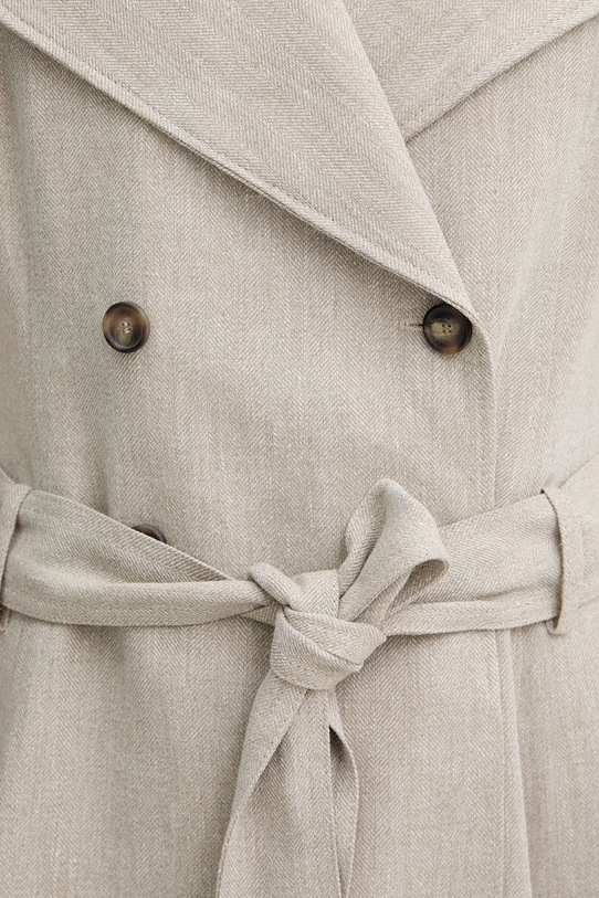 BOSS сукня лляна Datrena1 50558551 бежевий