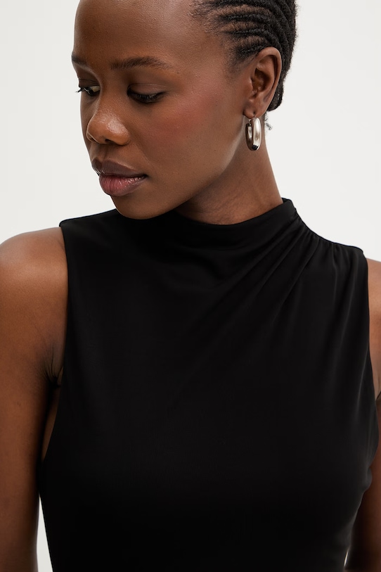 BOSS šaty z viskózy Eylai černá 50557369