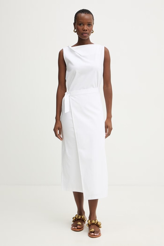 BOSS sukienka bawełniana Emiaky biały 50558902