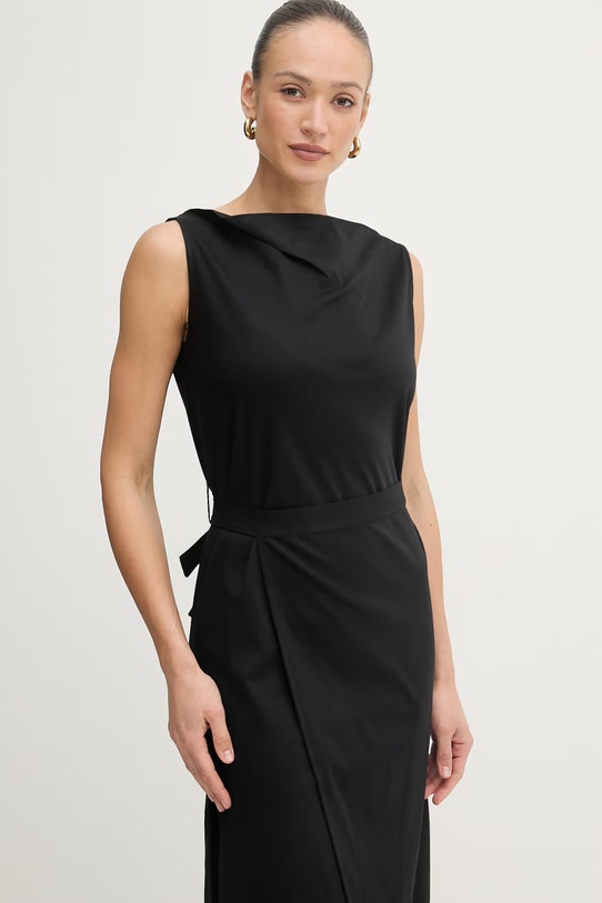 BOSS vestito in cotone Emiaky nero 50558902