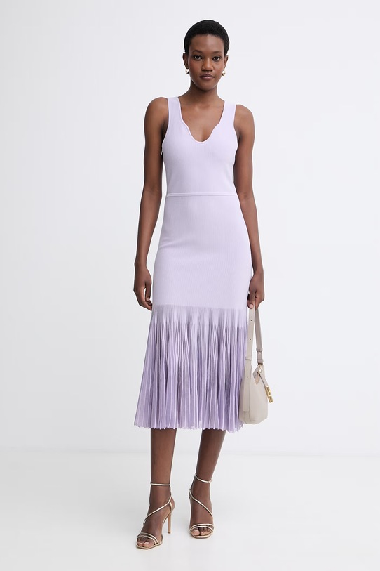 BOSS šaty s lyocellom Floe 50557146 fialová SS26