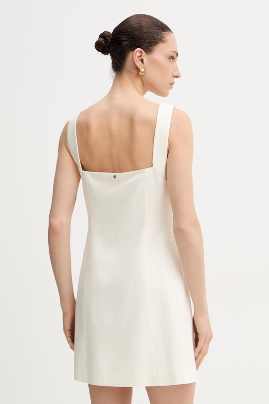 Oblečení Šaty s příměsí lnu BOSS Orange C Dalily 50556553 béžová