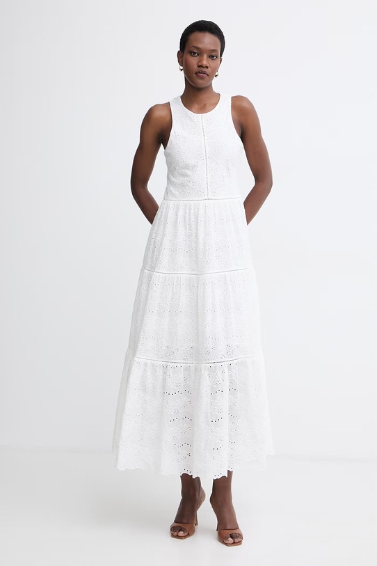 BOSS Orange letné šaty bavlnené C Denvia béžová 50559080