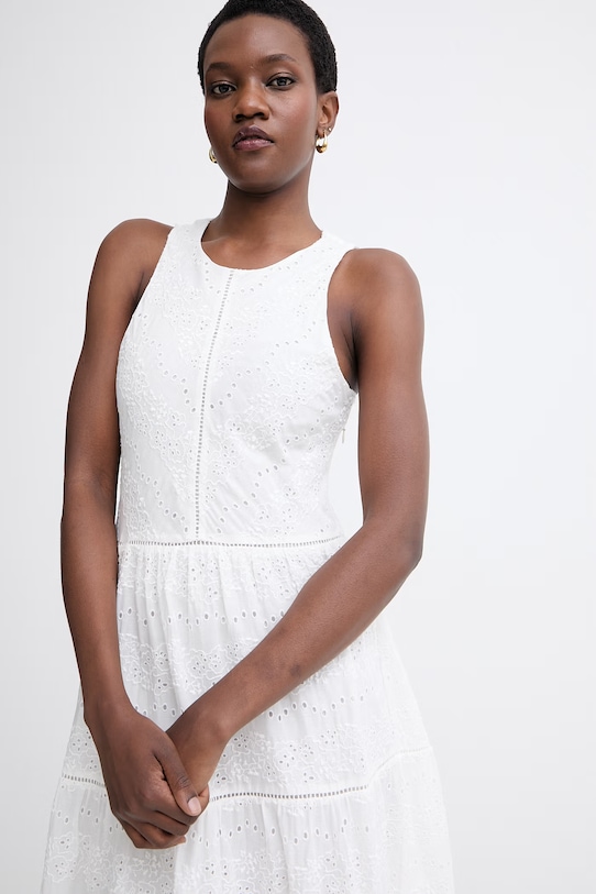 BOSS Orange letné šaty bavlnené C Denvia béžová 50559080