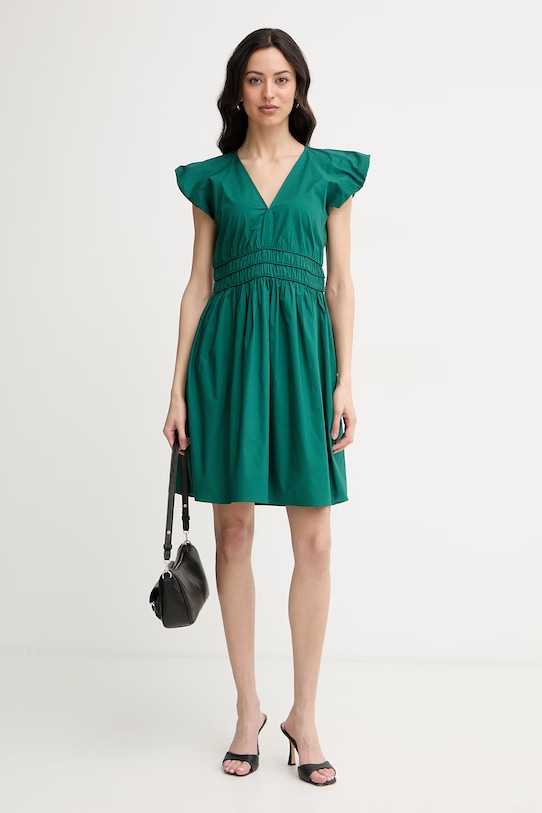 BOSS Orange rochie de vară din bumbac C Darico 50559093 verde SS26