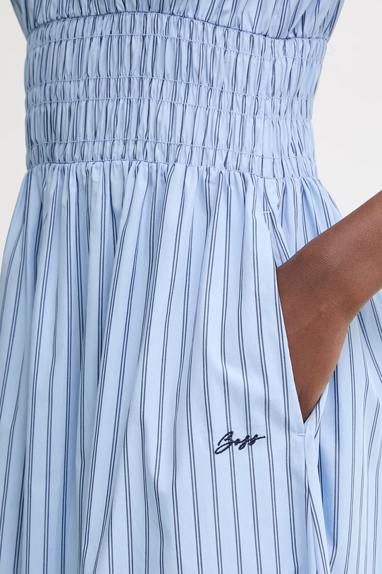 BOSS Orange sukienka rozkloszowana bawełniana C Diplyn 50559218 niebieski