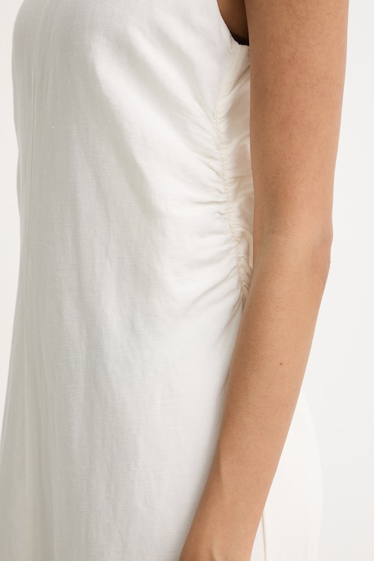 BOSS Orange sukienka z lnem C Delinna 50559243 beżowy