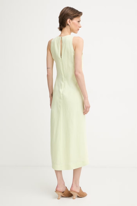 Ρούχα BOSS Orange φόρεμα με λινό C Delinna 50559243 πράσινο