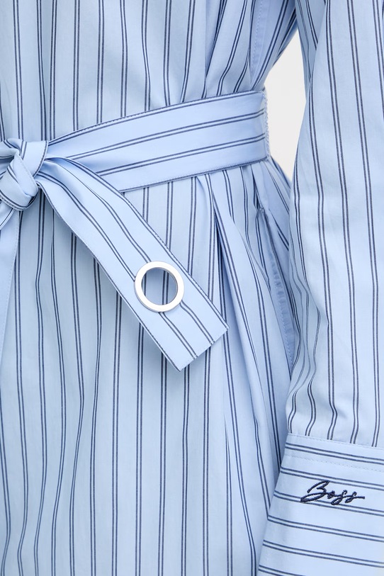 BOSS Orange košeľové šaty bavlnené C Delegant 3 50561950 modrá