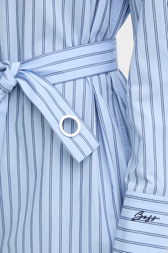 BOSS Orange haljina u stilu košulje od pamuka C Delegant 3 50561950 plava