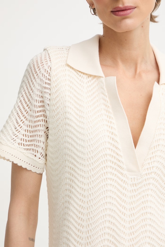 BOSS Orange sukienka z bawełną C Eloa 50556367 beżowy