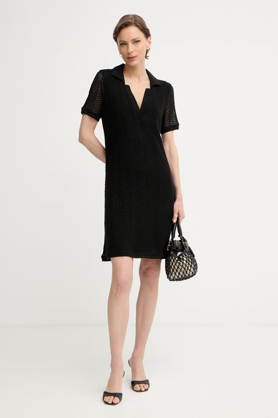 BOSS Orange φόρεμα με βαμβάκι C Eloa 50556367 μαύρο SS26