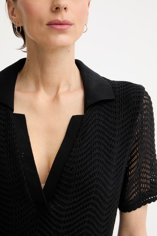 BOSS Orange φόρεμα με βαμβάκι C Eloa 50556367 μαύρο