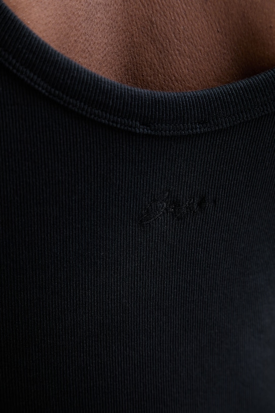 BOSS Orange obleka A-kroja iz bombaža z elastanom C Enight 50556386 črna