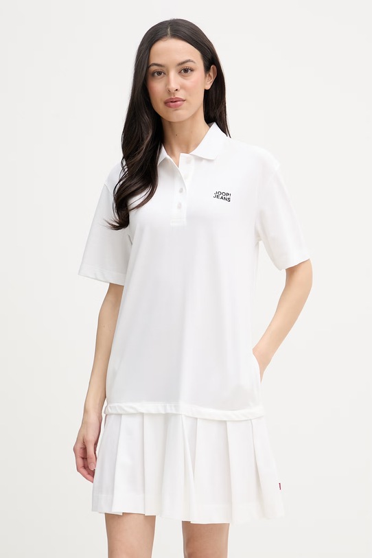 Joop! sukienka z bawełną biały 30100680