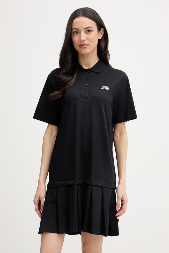 Joop! sukienka z bawełną czarny 30100680