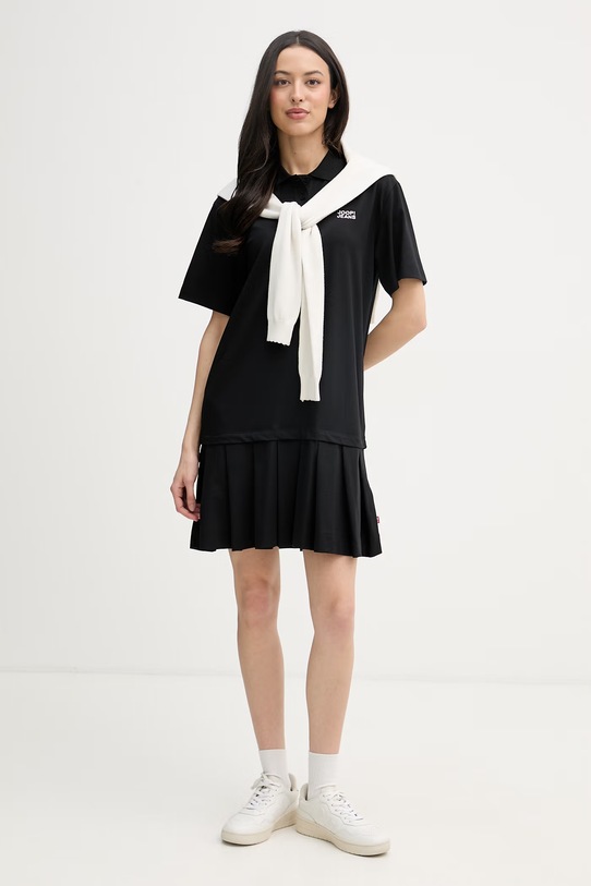 Joop! sukienka z bawełną 30100680 czarny SS26