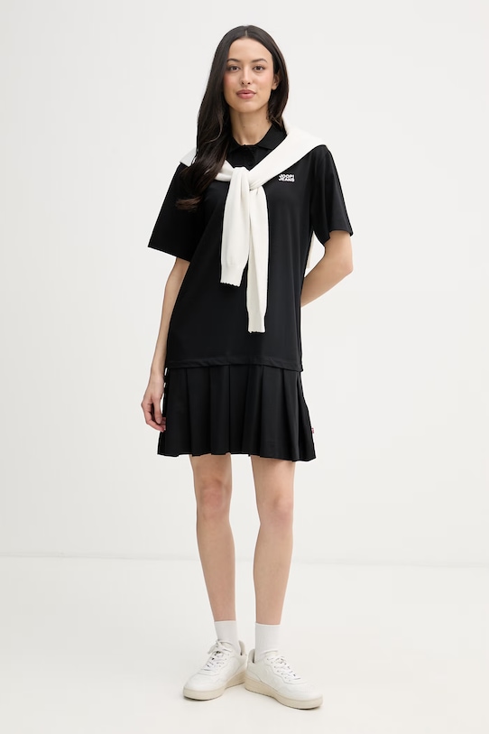 Joop! sukienka z bawełną 30100680 czarny SS26