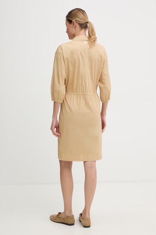 Odzież Joop! sukienka z bawełną 30101861 beżowy
