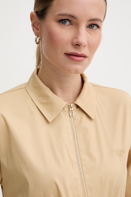 Joop! sukienka z bawełną beżowy 30101861