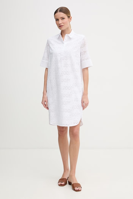 Joop! sukienka bawełniana biały 30102102