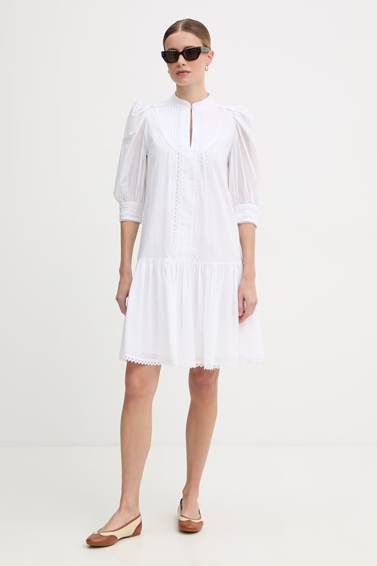 Joop! sukienka letnia bawełniana 30102116 biały SS26
