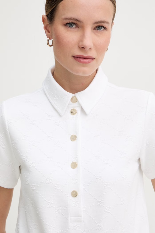 Joop! sukienka z bawełną biały 30102140