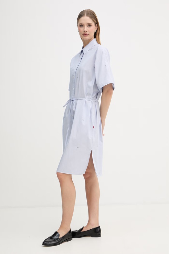 Joop! sukienka bawełniana 30102171 niebieski SS26