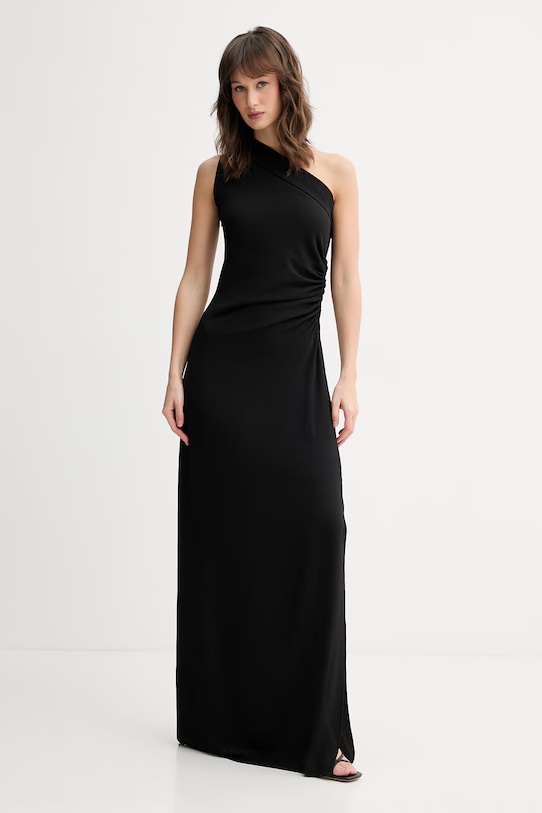 HUGO sukienka drapowana czarny 50557543