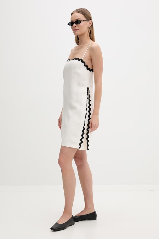 HUGO καλοκαιρινό με πρόσμιξη λινού Kabaru-1 50557547 μπεζ SS26