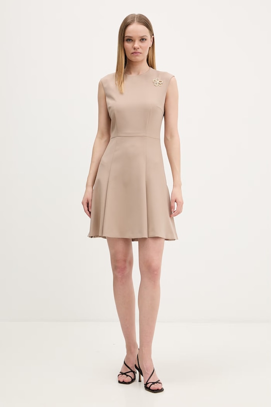 Φόρεμα HUGO Kilandi 50558314 μπεζ SS26