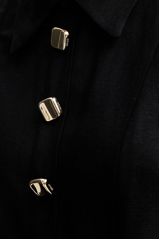 HUGO malé čierne ľanové Kaleisi 50559516 čierna