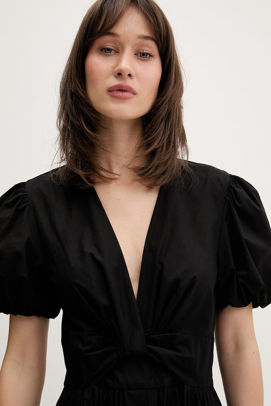 HUGO haljina A-kroja od pamuka Kodela crna 50559524