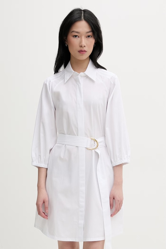 HUGO haljina od pamuka bijela 50559525