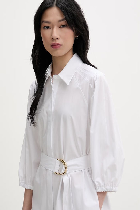 HUGO haljina od pamuka bijela 50559525