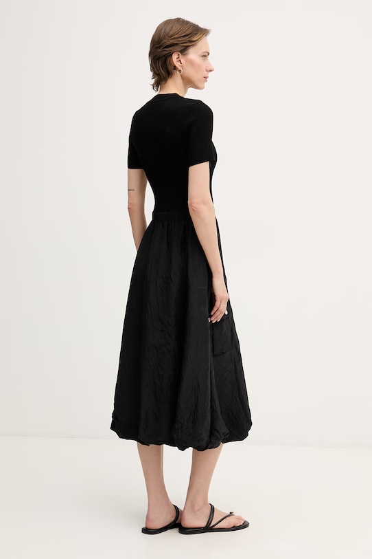 Odzież DKNY sukienka bombka z wiskozy P6AUAB70 czarny