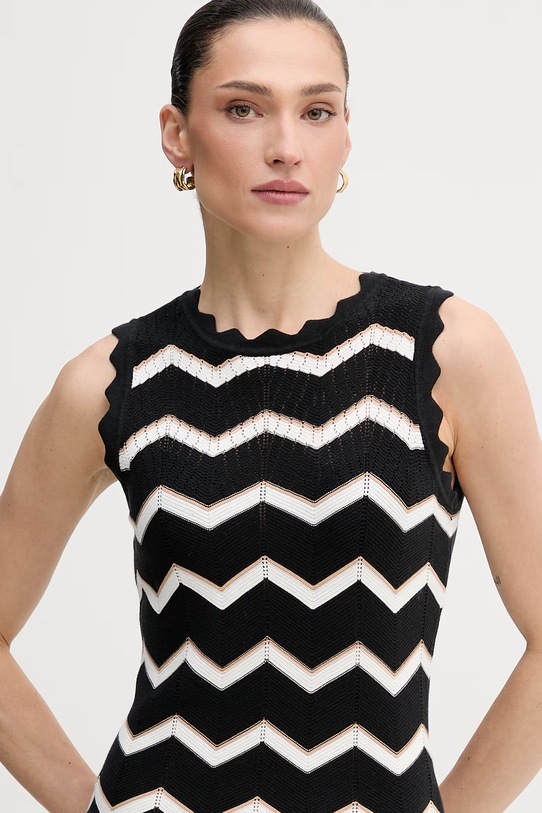 Dkny sukienka bawełniana czarny DJ6R0205