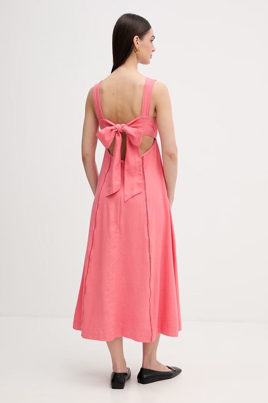 Abbigliamento Dkny vestito con lino DJ6D9174 arancione