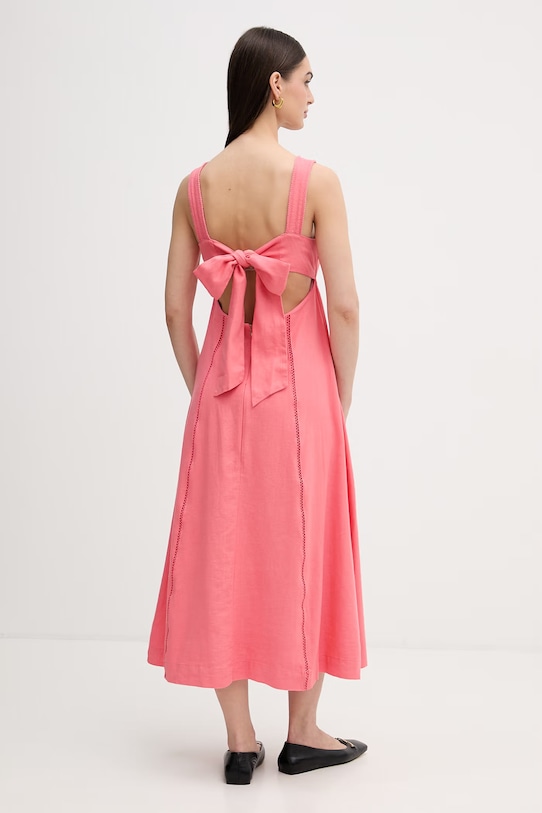 Abbigliamento Dkny vestito con lino DJ6D9174 arancione