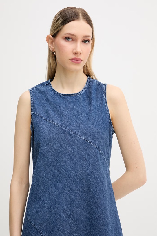 DKNY sukienka letnia jeansowa niebieski DJ6D9187