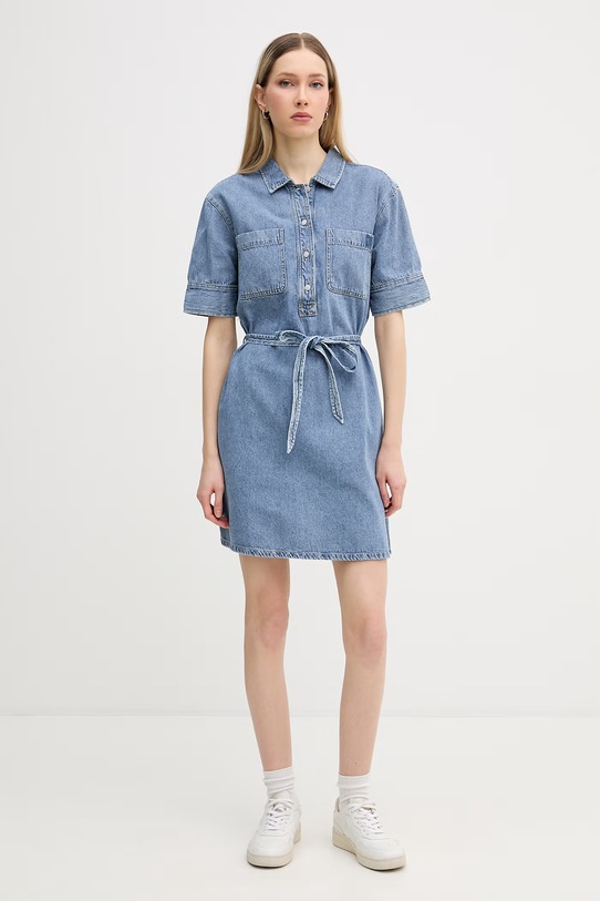 DKNY sukienka letnia jeansowa DJ6D9185 niebieski SS26