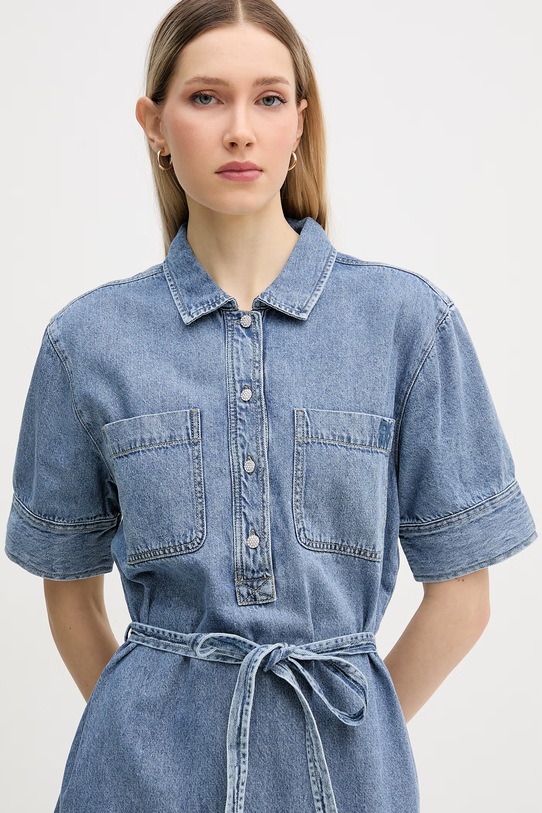 DKNY sukienka letnia jeansowa niebieski DJ6D9185