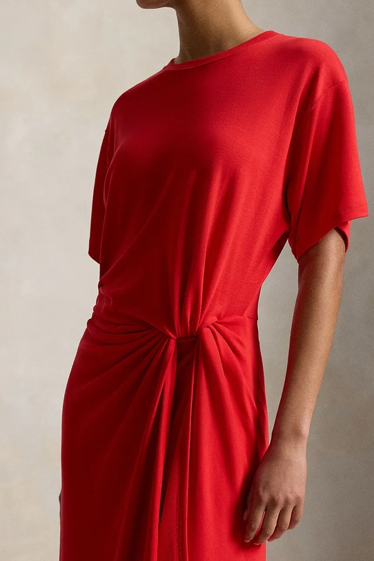 Polo Ralph Lauren sukienka z lyocellu LYOCELL-KNT-DRESSES czerwony 211B26450001