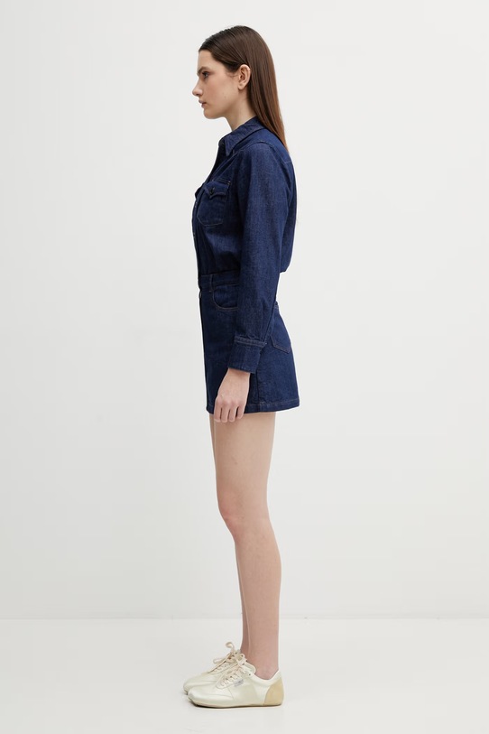 A.P.C. sukienka jeansowa Robe Chemise Western COHMJ.F35250 granatowy SS26