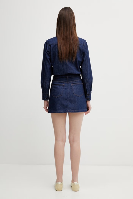 Odzież A.P.C. sukienka jeansowa Robe Chemise Western COHMJ.F35250 granatowy