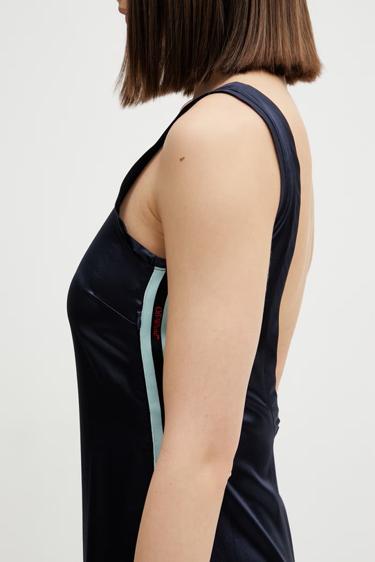 Off-White sukienka bieliźniana gładka z wiskozą granatowy 2DB56NS26FAB001